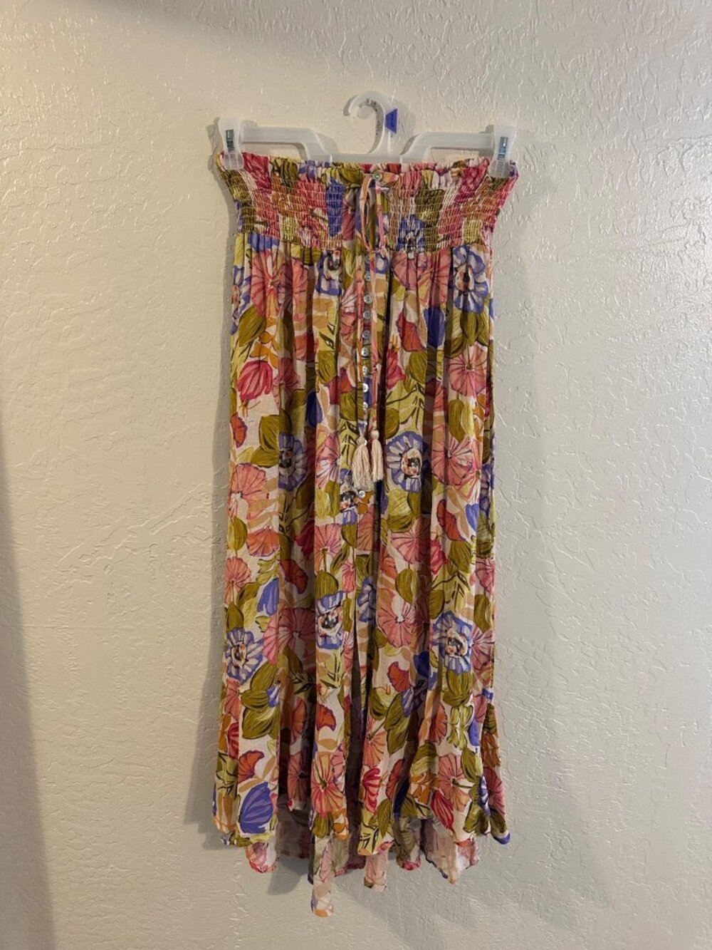 Rachel Zoe Los Angeles Floral Front Slit High Waisted Button Front Maxi Skirt - Picture 2 of 12